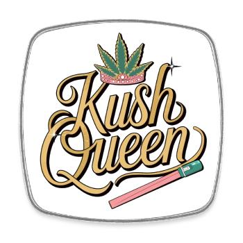 Kush Queen – Perfekt für Cannabis-Liebhaberinnen - Viereckiger Kühlschrankmagnet - Weiß - Vorne