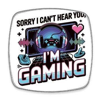 Chemise de jeu pour les joueurs et les nerds - Magnet carré - blanc - Devant