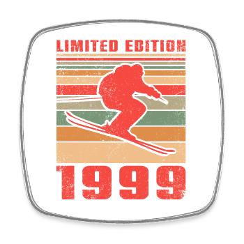 Ski Langlaufski Skifahrer Geburtstag 1999 - Viereckiger Kühlschrankmagnet - Weiß - Vorne