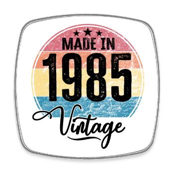Vintage Made in 1985 Year of birth 1985 Birthday - Square fridge magnet - white - Front