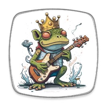 Frog Rocker - Square fridge magnet - white - Front