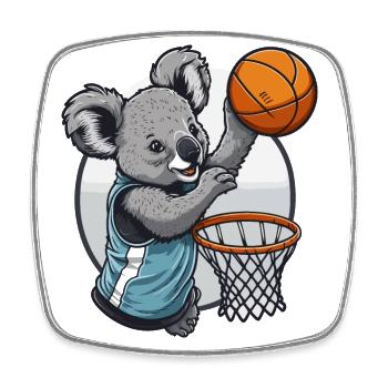 Reifen Koala - Viereckiger Kühlschrankmagnet - Weiß - Vorne