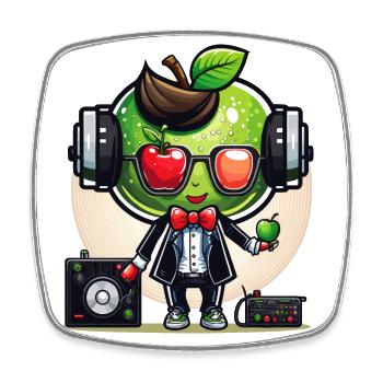 Apple Beats - Square fridge magnet - white - Front