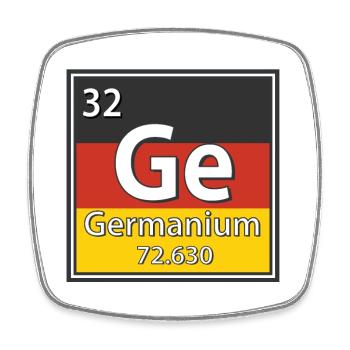 Tableau périodique des éléments germanium - Magnet carré - blanc - Devant