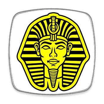 Pharaoh's Skull - Square fridge magnet - white - Front