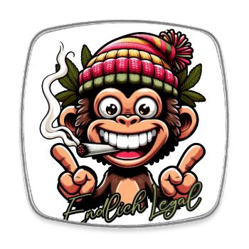Finally legal - Square fridge magnet - white - Front