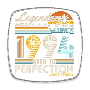 Légendaire Depuis 1994 Vintage Anniversaire Rétro - Magnet carré - blanc - Devant