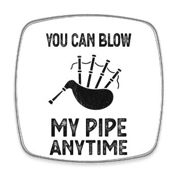 Bagpipe Saying Bagpipe Bubbles Humor Fun - Square fridge magnet - white - Front