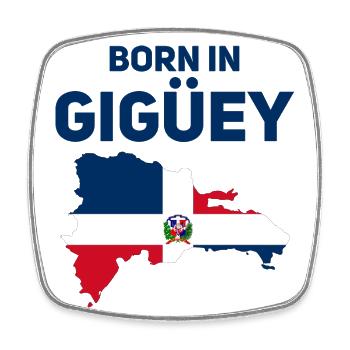 Gigüey - Magnet carré - blanc - Devant