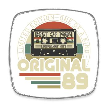 Vintage 1989 Vintage Retro Vintage Birthday - Square fridge magnet - white - Front