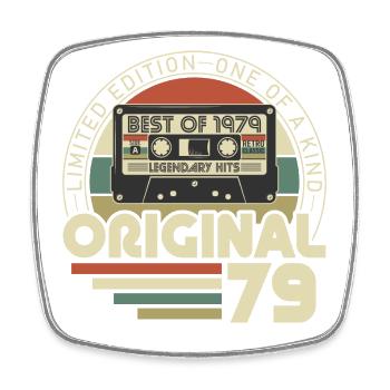 Vintage 1979 Vintage Retro Vintage Birthday - Square fridge magnet - white - Front