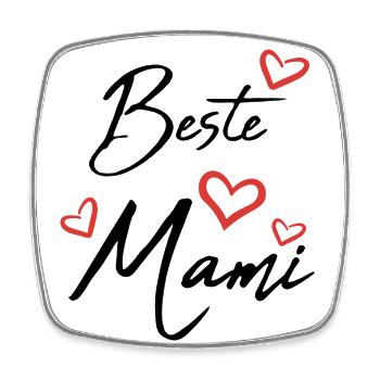 Beste Mami - Viereckiger Kühlschrankmagnet - Weiß - Vorne