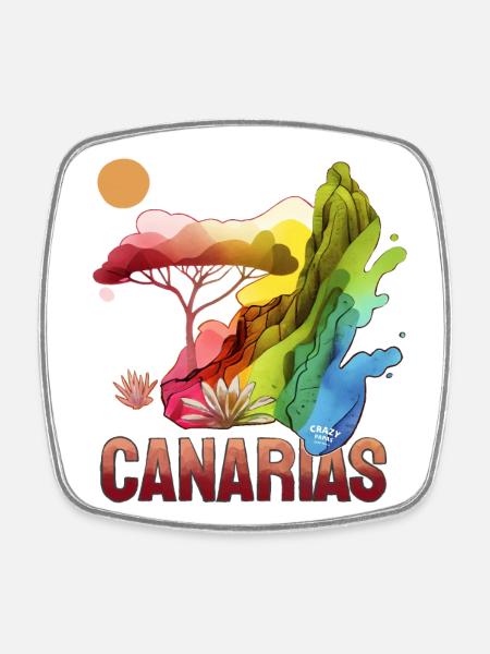 POT-pourri CANARIO Nº1 - Magnet carré - blanc