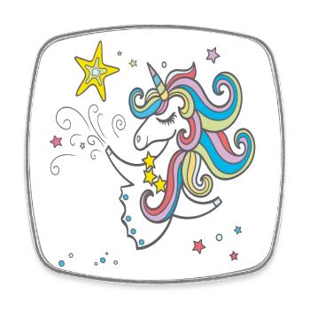 Einhorn magic - Viereckiger Kühlschrankmagnet - Weiß - Vorne