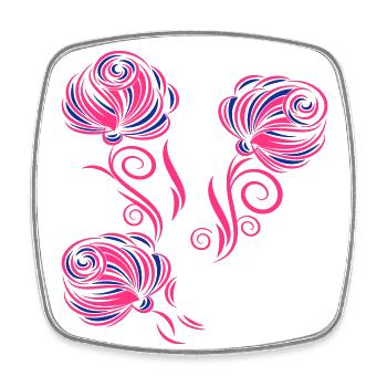 Roses, Garden - Square fridge magnet - white - Front