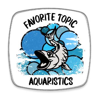 Aquarium Aquarists Fish Ornamental fish Aquaristics - Square fridge magnet - white - Front