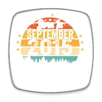 September 2015 Jubiläum 2015 September - Viereckiger Kühlschrankmagnet - Weiß - Vorne