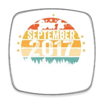 Septembre 2017 Anniversaire 2017 Septembre - Magnet carré - blanc - Devant