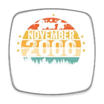 Legendär seit November 2000 - 2000 - Viereckiger Kühlschrankmagnet - Weiß - Vorne