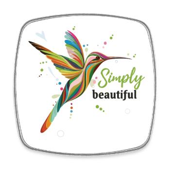 Sort de colibri : tout simplement magnifique - Magnet carré - blanc - Devant