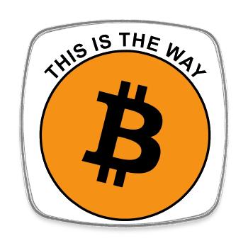 Bitcoin This is the way - Viereckiger Kühlschrankmagnet - Weiß - Vorne