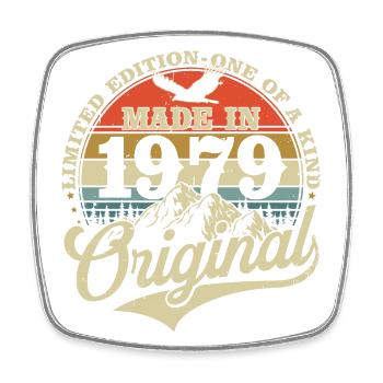 1979 Vintage né Vintage cadeau d’anniversaire - Magnet carré - blanc - Devant