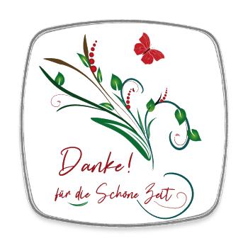 Thank you for the great time - Square fridge magnet - white - Front
