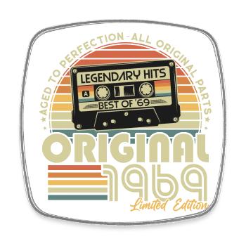 1969 Vintage Vintage rétro cadeau d’anniversaire - Magnet carré - blanc - Devant