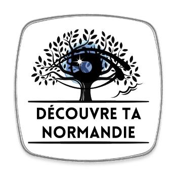 Découvre ta Normandie - Magnet carré - blanc - Devant