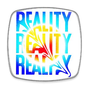 Reality - Viereckiger Kühlschrankmagnet - Weiß - Vorne