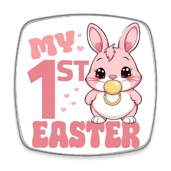 Baby's first Easter - My first Easter - Osterfest - Square fridge magnet - white - Front