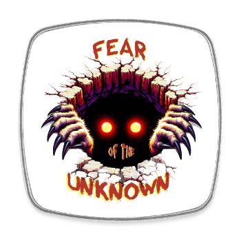 Fear of the unknown - Square fridge magnet - white - Front