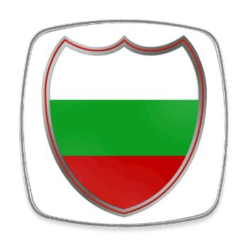 Bulgaria (coat of arms) - Square fridge magnet - white - Front