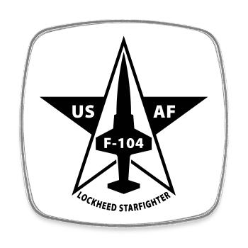Lockheed Starfighter - Magnet carré - blanc - Devant