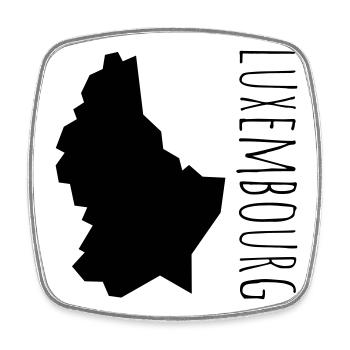 luxembourg - Viereckiger Kühlschrankmagnet - Weiß - Vorne