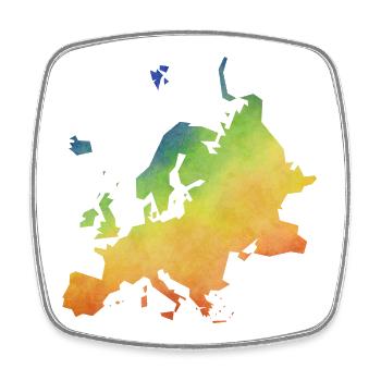 europe - Magnet carré - blanc - Devant
