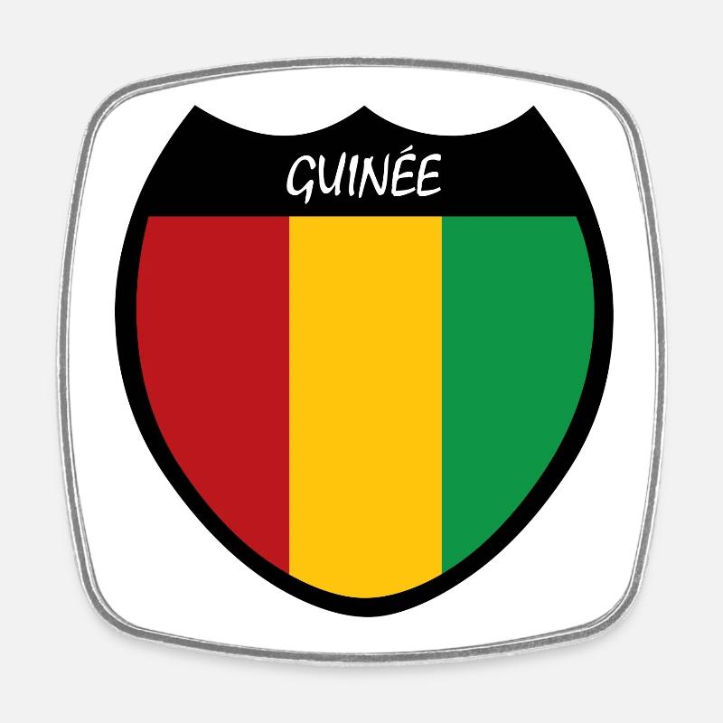 Guinée - Magnet carré - blanc