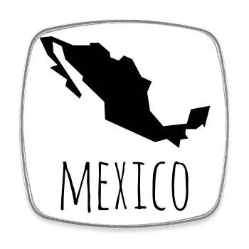mexico - Viereckiger Kühlschrankmagnet - Weiß - Vorne