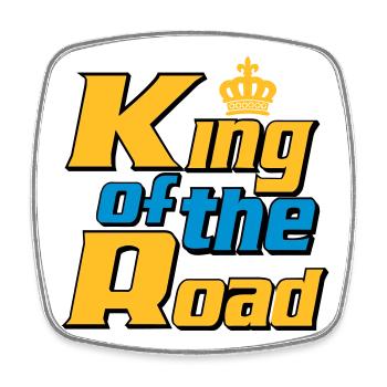 LKW Fahrer,LKW ,Trucker Fun King of the Road (25) - Viereckiger Kühlschrankmagnet - Weiß - Vorne