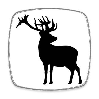 deer - Square fridge magnet - white - Front