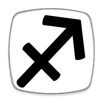 Sagittarius - Star Sign - Square fridge magnet - white - Front