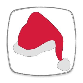 Funny gifts for Christmas - Square fridge magnet - white - Front