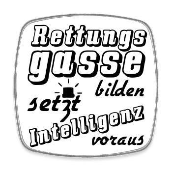 Rettungsgasse Spruch Auto Verkehr Medizin Geschenk - Viereckiger Kühlschrankmagnet - Weiß - Vorne
