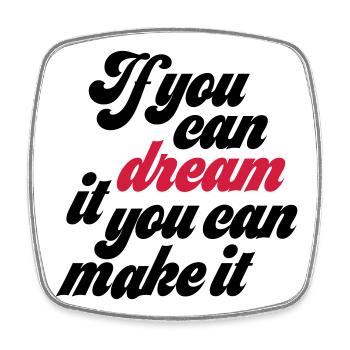 Motivation - Magnet carré - blanc - Devant