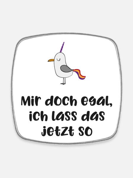 lustiger Spruch - Viereckiger Kühlschrankmagnet - Weiß