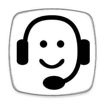 6061912 122553078 Call Center - Viereckiger Kühlschrankmagnet - Weiß - Vorne