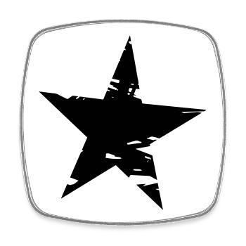 Stern - Viereckiger Kühlschrankmagnet - Weiß - Vorne