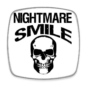 Nightmare Smile Halloween, Sprüche, Geschenk - Viereckiger Kühlschrankmagnet - Weiß - Vorne
