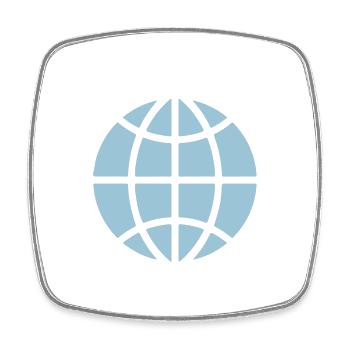 Dachshund Earth - Square fridge magnet - white - Front