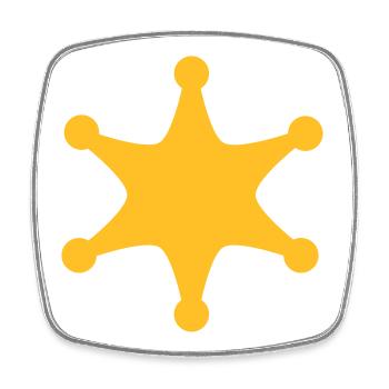 2541614 15815532 sheriff - Viereckiger Kühlschrankmagnet - Weiß - Vorne